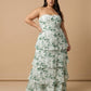 Chantarae Romantic Plus Size A Line Bridesmaid Dress with Sweetheart Neckline and Ruffles -N0369