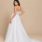 Plus Size A-Line Bridal Gown with Strapless Neckline Delicate Lace Applique and Back Tie Design