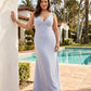 Silvarelle Plus Size Timeless Lace Sheath Floor Length Chiffon Bridesmaid Dress -N0366