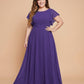 Avenleigh Plus Size Classic A-Line Chiffon Bridesmaid Dress with Clean Silhouette - N0341