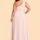 Floor-Length Chiffon Evening Gown with Single Shoulder and Side Slit