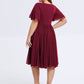 Plus Size Pleated Chiffon Wedding Guest Dress