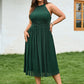 Plus-Size Glittery Halter Neck Dress