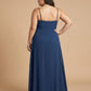 Silvarelle Elegant Plus Size Sheath Chiffon Bridesmaid Dress with Flowing Fit for Wedding -N0364