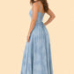 Plus Size Floral Burnout Bridesmaid Dress with Removable Straps and Lace Up Back