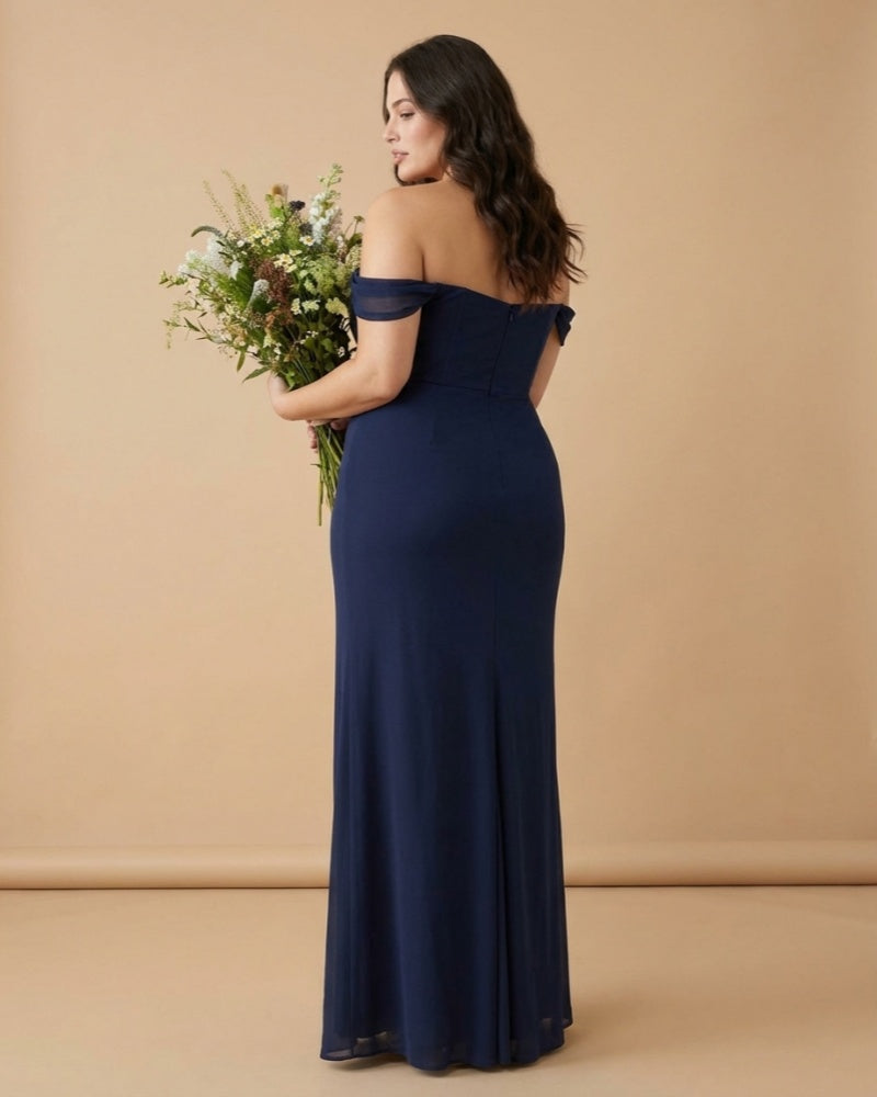 Elanthia Sexy Plus Size Sheath Bridesmaid Dress with Convertible Design for Wedding-N0345