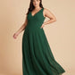 Silvarelle Elegant Plus Size Sheath Bridesmaid Dress with Chiffon for Wedding Party -N0363