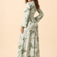 Floral Satin Charmeuse Plus Size Bridesmaid Dress with Elegant Peony Print Bridesmaid Gown Style