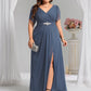 Plus Size Waist Decoration Chiffon A-Line Formal Dress