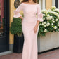 Plus Size Mother of the Bride Gown with Sculpted Flower Detail and Feminine Silhouette