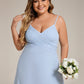 Plus Size Draped Back Criss-Cross Chiffon A-Line Bridesmaid Dress