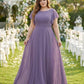 Avenleigh Plus Size Elegant A-Line Bridesmaid Dress with Pleated Chiffon for Wedding - N0340