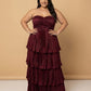 Chantarae Elegant Plus Size A-Line Satin Charmeuse Bridesmaid Dress - N0383
