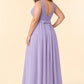 Plus Size Lace Bridesmaid Dress with Slit and Pockets Elegant A-Line Chiffon Open Back Formal Gown