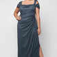 Plus Hannah Glitter Mesh Gown
