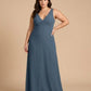 Silvarelle Elegant Plus Size Sheath Chiffon Bridesmaid Dress with Flowing Fit for Wedding -N0364