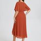 Plus Size Printed Mermaid Chiffon Wedding Guest Dress