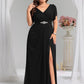 Plus Size Waist Decoration Chiffon A-Line Formal Dress