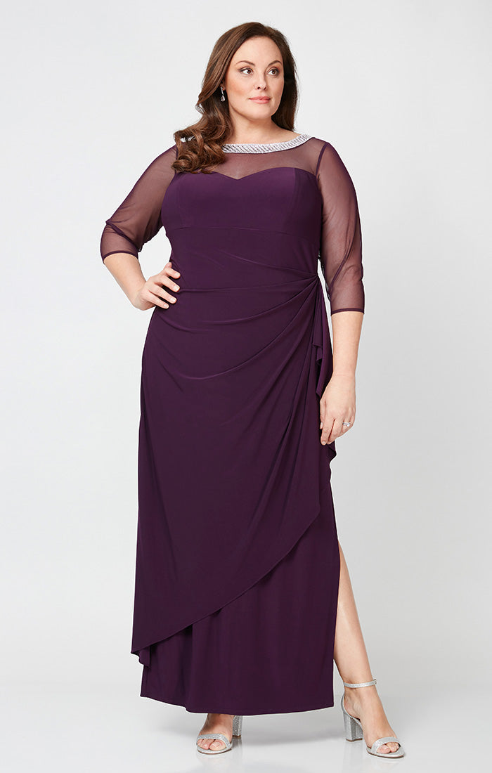 Plus Maya Matte Jersey Ruched Dress