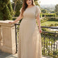 Avenleigh Plus Size Classic A-Line Chiffon Bridesmaid Dress Floor Length for Wedding - N0329