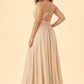Plus Size Bridesmaid Evening Gown with Sequins Lace and Elegant Open Back A-Line Dress Maxi