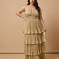Chantarae Plus Size A Line Satin Strapless Evening Gown for Curvy Bridesmaid Wedding Prom Formal Partyn -N0385