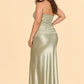 Plus Size Strapless Bridesmaid Dress Ruched Maxi Dress with Draped Waist Tie Elegant Gown