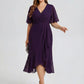 Plus Size Printed Mermaid Chiffon Wedding Guest Dress