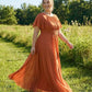 Petaline Minimalist Plus Size Bridesmaid Dress with Soft Pleats for Wedding N0325