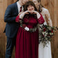 Simple Plus Size Lace Evening Dress with Half Sleeves