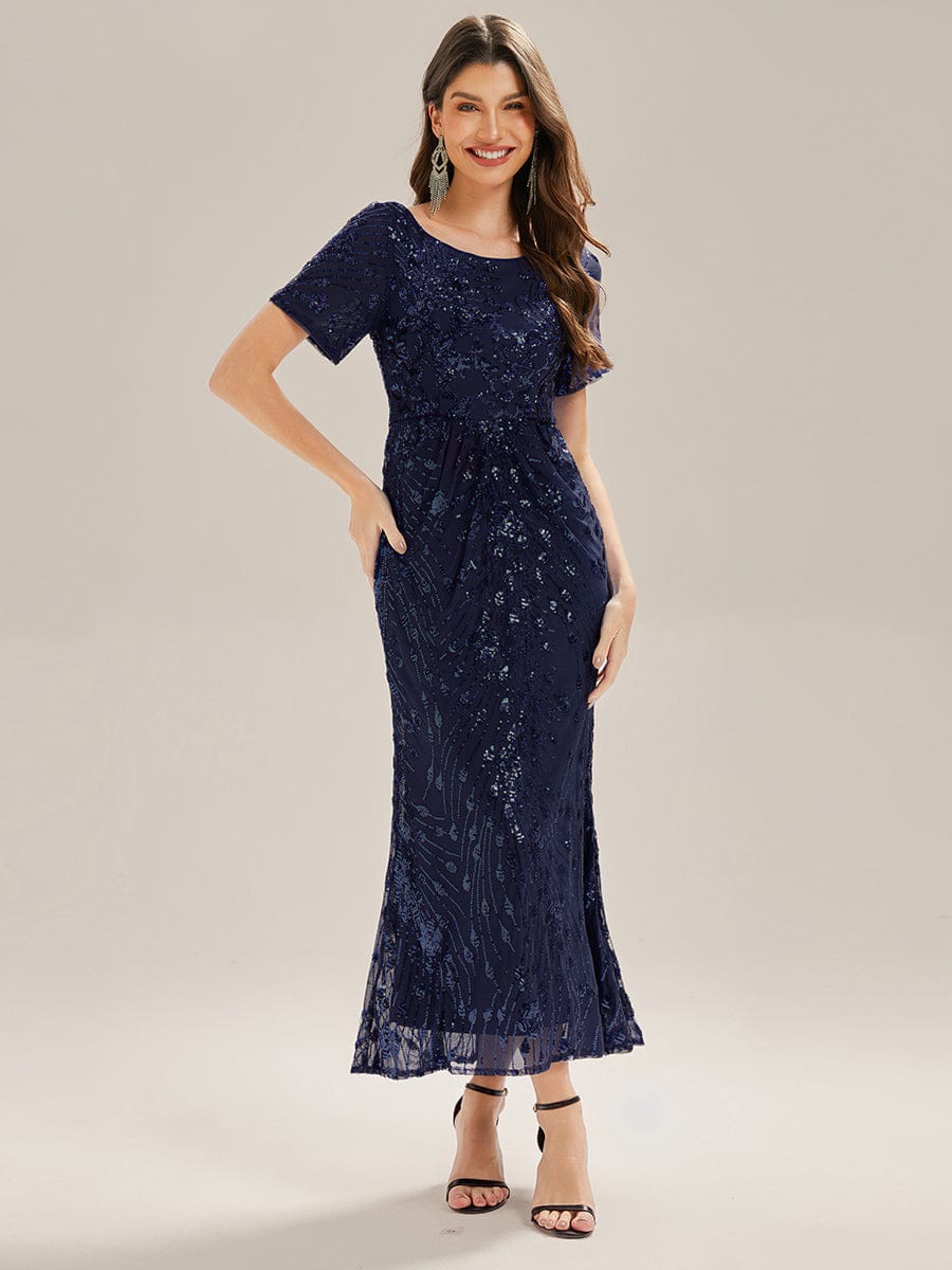 Sequin Mermaid Round Neck Dress