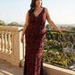 Silvarelle Chic Plus Size Sheath Bridesmaid Dress with Lace Overlay for Wedding Ceremony -N0355