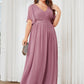 Plus Size Chiffon Tie-Waist Evening Dress