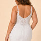 Plus Size Bridal Gown with Lace Appliqué Straps and Elegant Train