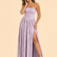 Plus Size Floral Burnout Bridesmaid Dress with Removable Straps and Lace Up Back