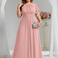 Plus Size Simple Chiffon Pleated A-Line Bridesmaid Dress