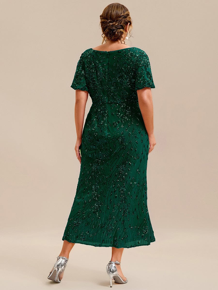 Plus Size Sequin Mermaid Formal Dress