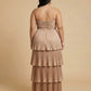 Chantarae Sophisticated Plus Size A-Line Satin Charmeuse Bridesmaid Gown - N0380