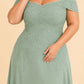 Plus Size Off Shoulder Lace Embroidered A-Line Mother of the Evening Gown Elegant Formal Wear