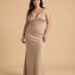 Silvarelle Luxe Sheath Plus Size Bridesmaid Dress with Stretch Satin Fabric for Weddings - N0362