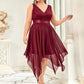 Plus Size Stunning V Neck Prom Lace Dress for Women