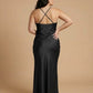 Silvarelle Luxe Sheath Plus Size Bridesmaid Dress with Stretch Satin Fabric for Weddings - N0362