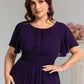 Plus Size Simple Chiffon Pleated A-Line Bridesmaid Dress