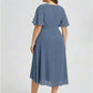 Plus Size Printed Mermaid Chiffon Wedding Guest Dress