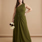 Whisperfall Plus Size Sculpting Panel One Shoulder Bridesmaid Dress - N0321