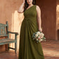 Whisperfall Plus Size Sculpting Panel One Shoulder Bridesmaid Dress - N0321