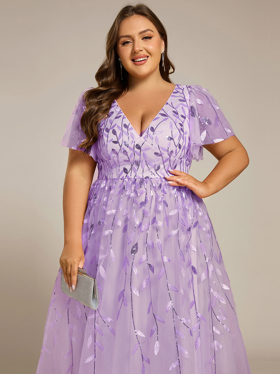 Plus Size Sparkly Midi Cocktail Dress