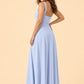 Elegant Plus Size A-Line Bridesmaid Dress with Pockets and Open Back