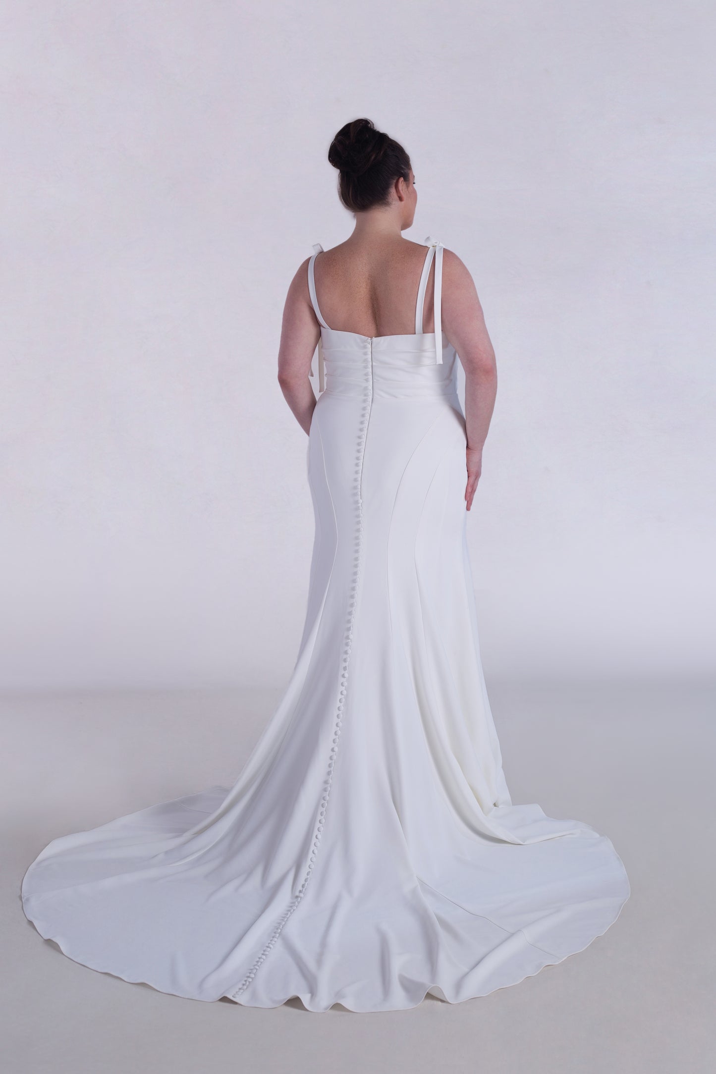 Trumpet Crepe Wedding Dress