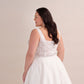 Lace and Tulle A-Line Wedding Gown with Square Neckline